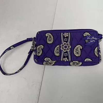 VERA BRADLEY Simply Violet Pattern Top Zip Wristlet • $10