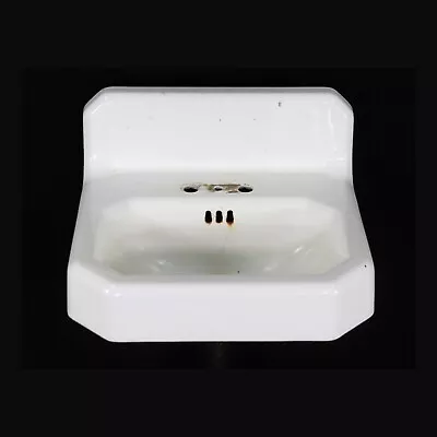 Antique White Enamel Over Cast Iron Wall Sink • $295