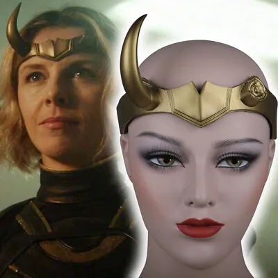 Cosplay Female Loki Helmet Horns Headpiece Superhero Costume Props Headwear • £16.80