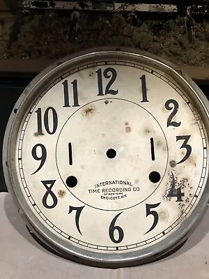 Antique International Time Recording Co. Time Clock Dial Clock Part • $19.99