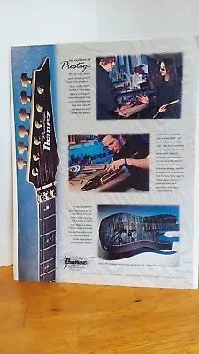 IBANEZ PRESTIGE CUSTOM SHOP GUITARS 1992  PRINT AD 11 X 8.5  S7 • $7.16