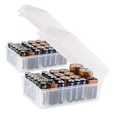 Set Of 2 37 Slot Multi Battery Storage Box Battery Storage Case Battery  • $20.19