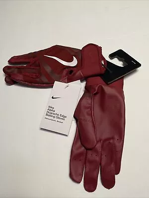 Nike Alpha Huarache Edge Adult Small Baseball Batting Gloves Nwt Maroon • $25.99