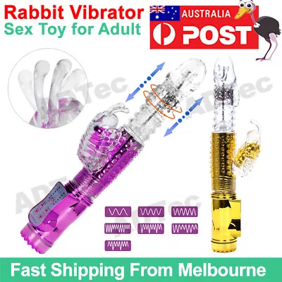 Large Rabbit Vibrator Rotating Dildo G Spot Clitoris Stimulator Clit Big Sex Toy • $22.95
