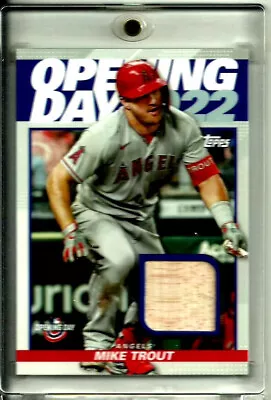 Mike Trout 2022 TOPPS OPENING DAY RELICS USED BAT # ODR-MT ANGELS • $28.95