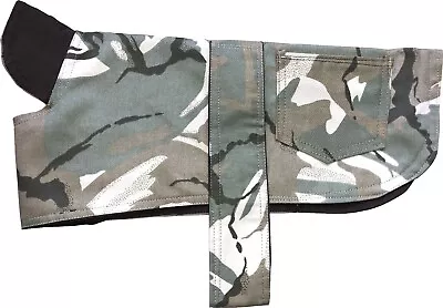 Dog Coat Jacket Cotton Camo Camouflage Showerproof Hook And Loop Straps  Puppy • £6.98