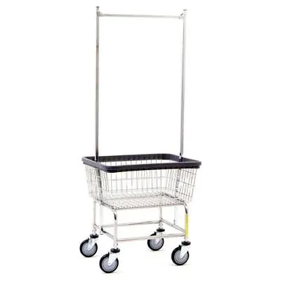 Laundry Basket Cart Commercial Heavy Duty W/double Pole Hanger Rack! New! • $269