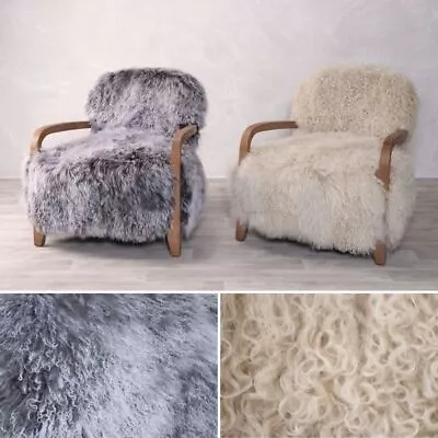 Sheepskin Fur Armchair Furry Armchair Fluffy Chair Genuine Fur • £1095