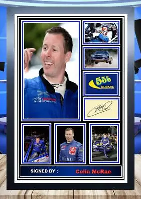 399) Colin Mcrae Rally Signed  Photograph Framed/unframed (reprint) Great Gift • £18.99