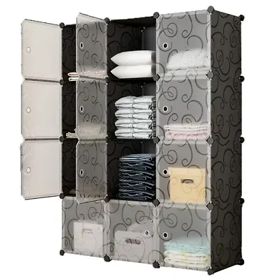 Heavy Duty Cube Storage Organizer Shelving 12Cube Shelves Rack Modular Bookshelf • $53.26