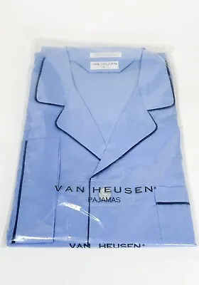Vintage NOS Van Heusen Pajamas Men's Large Blue Hugh Hefner  • $102.77
