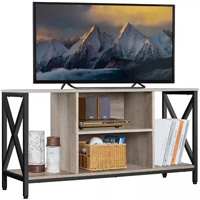 Industrial TV Stand Entertainment Center W/Open Storage Shelf For Up To 55'' TVs • $99.99