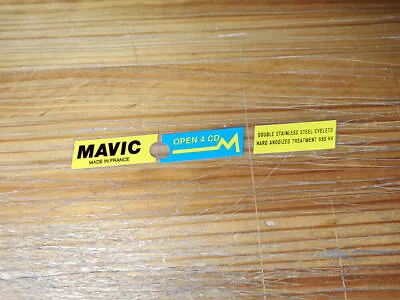 Mavic OPEN 4 CD X1 Wheel Vinyl Decal Sticker Adesivi Autocollant ステッ • $8.67
