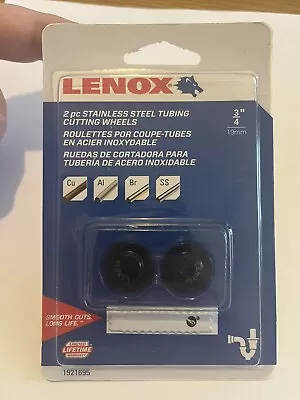 Lenox 2 Pc Stainless Steel Tubing Cutter Wheels 3/4  19mm 1921695 • $12