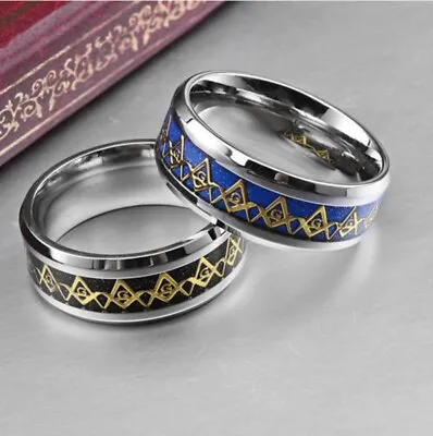$13.25 • Buy Freemason / Masonic Enameled Band Rings