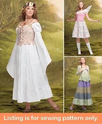 SEWING PATTERN Womens Costume Dress Fairy Medieval Renaissance Elf Fantasy 9734 • $9.49