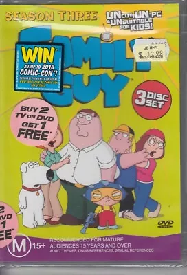 Family Guy Season 3 DVD Region 4 Brand New & Sealed • $8