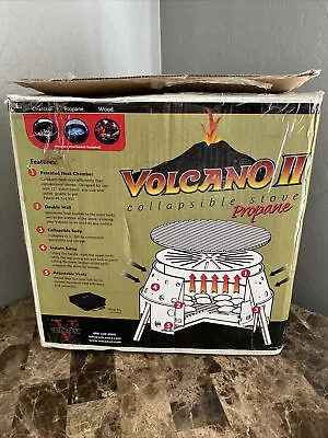 Volcano 2 II Portable Grill Stove Propane Wood Charcoal Collapsible W Case New • $198