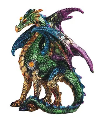 GREEN SENTRY        Standing Blue Dragon  Statue   H5  • $14.95