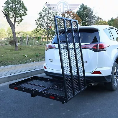 New Folding Mobility Carrier Wheelchair Scooter Hitch Mount Medical Loading Ramp • $150.99