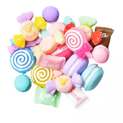 £5.75 • Buy 20Pcs Multicolor Sweets Candy Resin Flatback Kawaii Cabochons Decoden Crafts