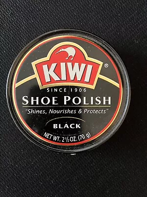 Vintage KIWI Shoe Polish Tin Black  2.5 Oz • $10.70