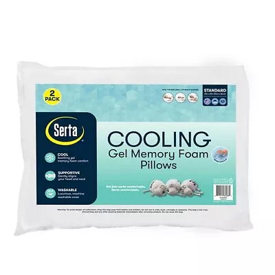 Serta Gel Memory Foam Cluster Pillows (2-Pack) Free Shipping!!! • $22.97