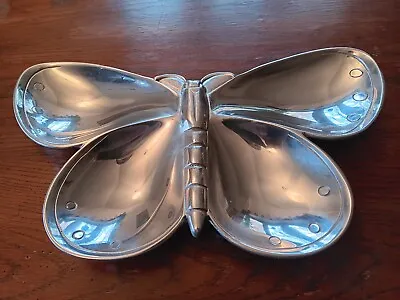 Vintage Mariposa Polished Aluminum Serving Tray Dish Mexico • $20