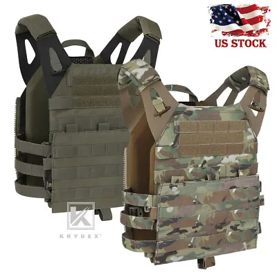 KRYDEX JPC 2.0 Jump Plate Carrier W/ Front MOLLE Panel Tactical Body Armor Vest • $39.95