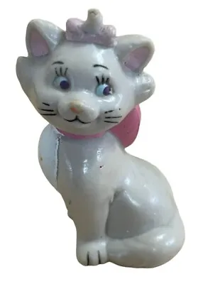 Disney Aristocats Cat Kitten Figurine Marie White Bow 2  Cake Topper Party Toy • $13.85