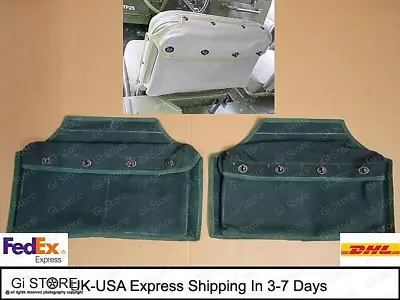 For Willys MB FORD GPW M38 M38A1 CJ2A CJ3A CJ3B CJ5 SEAT BACK POUCH SET-OD Green • $107.26