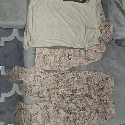 USMC Desert Marpat FR Combat Shirt And Trouser Medium Long • $70