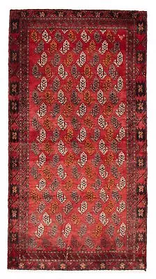 Vintage Hand-Knotted Area Rug 3'6  X 6'6  Traditional Wool Carpet • $348.60