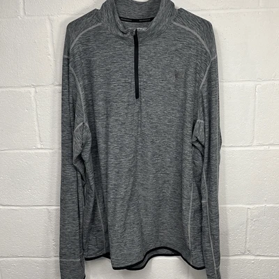$18.90 • Buy New Balance B-Dry Wicking Long Sleeve 1/4 Zip Pullover Shirt Gray - Men’s 2XL