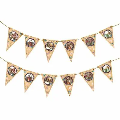 Alice In Wonderland Bunting Hanging Vintage Tea Party Supplies For Mad Hatter • $7.39