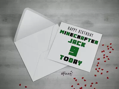 Personalised Happy Birthday Xbox Craft Pixel Birthday Card Gamer Son Daughter • £2.94