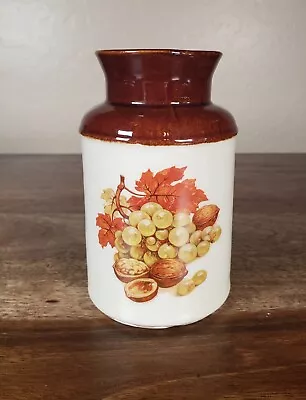 Vintage McCoy Pottery Canister With Fruit Design Marked In Good Condition • $13