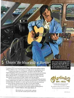 Framed Picture/advert 11x8 Captain Stephen Ford 000-28ec Martin Guitar • $28.58
