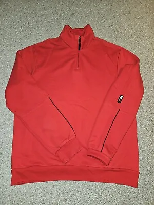 RLX RALPH LAUREN 1/4 ZIP SWEATER PULLOVER. Large (46  Chest XL ?) Red Golf  52 • £24.99