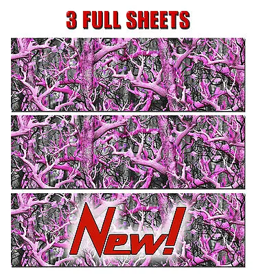 3 Girl Camo Decal Made From 3m Wrap Vinyl Muddy Print Camouflage Hot Pink New • $46.95