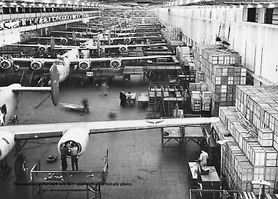 B-24 Liberator Factory PHOTO Bomber World War 2 Bomber Ford Willow Run Plant 43 • $5.68