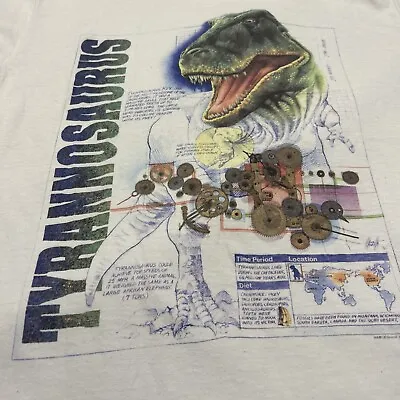 Vtg 90s 1990 Harlequin T Shirt Dinosaur￼ T Shirt T Rex Single Stitch Soft Large • $28