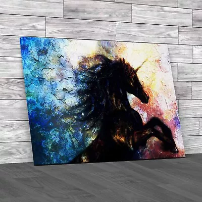 Unicorn Dancing Canvas Print Large Picture Wall Art • £18.95