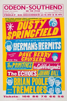 $16.96 • Buy Dusty Springfield Odeon-Southend Concert Poster Replica 13 X 19  Photo Print 