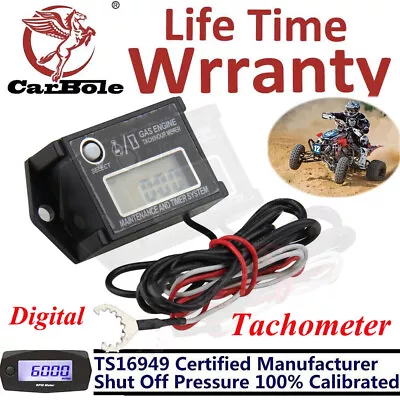 LCD Digital Hour Meter Tachometer For Small Gas Spark Engine Motor Waterproof • $21.89