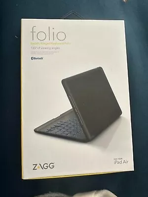 $15 • Buy ZAGG Folio Backlit Hinged Keyboard Folio For IPad Air Black 135 Degree