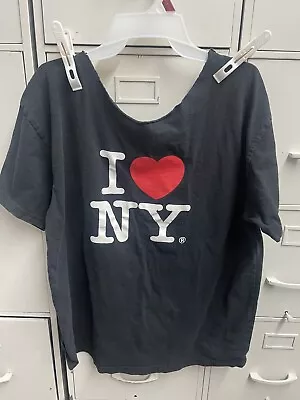 Women’s “I Love NY” New York Trademark Black Tee Shirt Large  Or XL Short Sleeve • $16