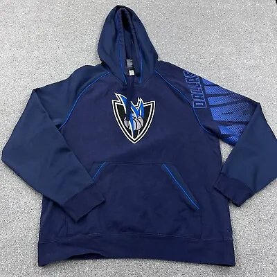 Dallas Mavericks Hoodie Men Medium Blue  Sweatshirt Sweater Spell Out Logo Adult • $24.91