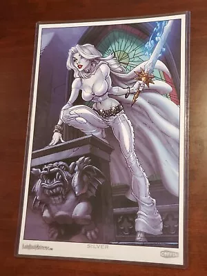 LADY DEATH ART PRINT - J Scott Campbell Silver Version - Coffin Comics 11 X 17 • $22.50