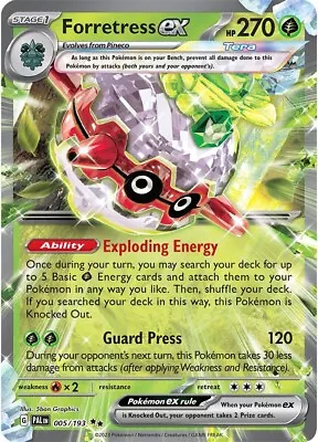 Forretress EX 005/193 Pokemon TCG Paldea Evolved Rare • $2.90